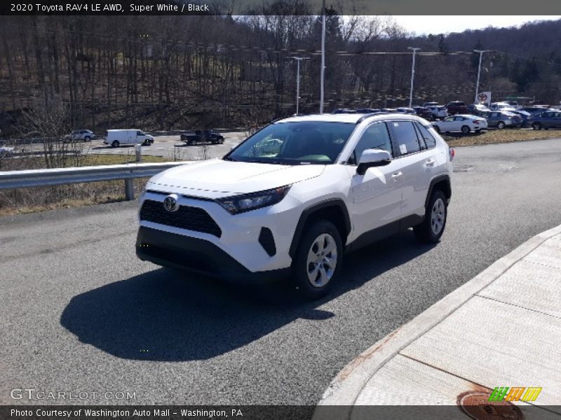 Super White / Black 2020 Toyota RAV4 LE AWD