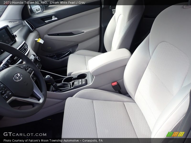 Cream White Pearl / Gray 2020 Hyundai Tucson SEL AWD