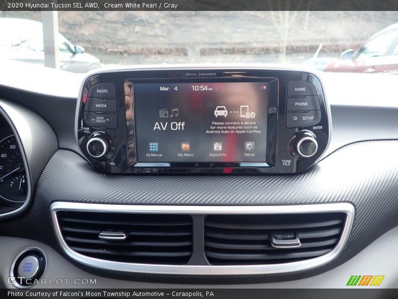 Cream White Pearl / Gray 2020 Hyundai Tucson SEL AWD