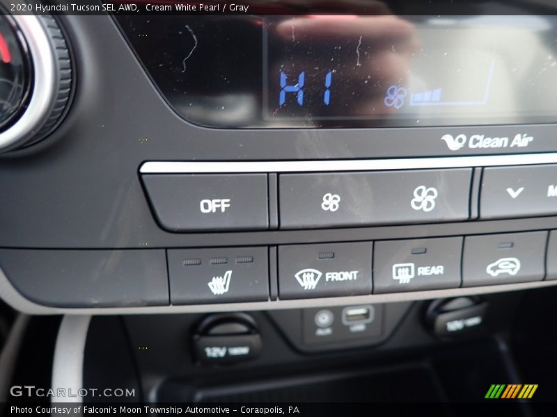 Cream White Pearl / Gray 2020 Hyundai Tucson SEL AWD