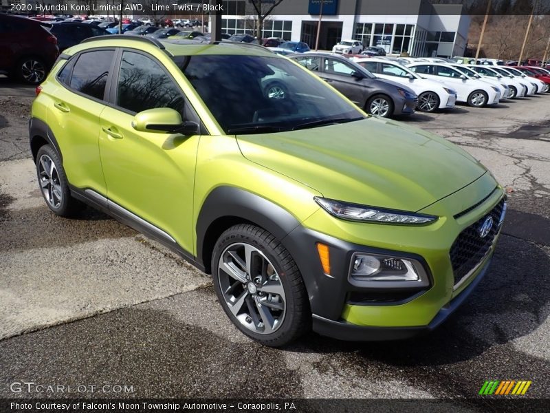 Front 3/4 View of 2020 Kona Limited AWD