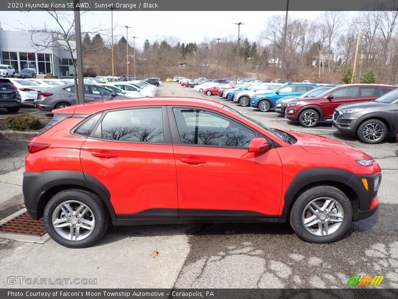 Sunset Orange / Black 2020 Hyundai Kona SE AWD