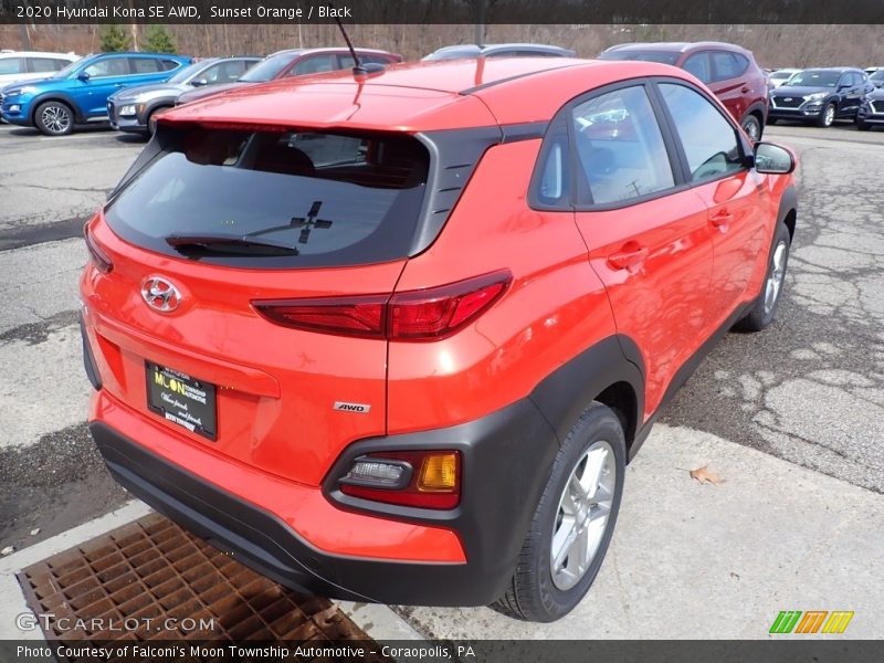 Sunset Orange / Black 2020 Hyundai Kona SE AWD
