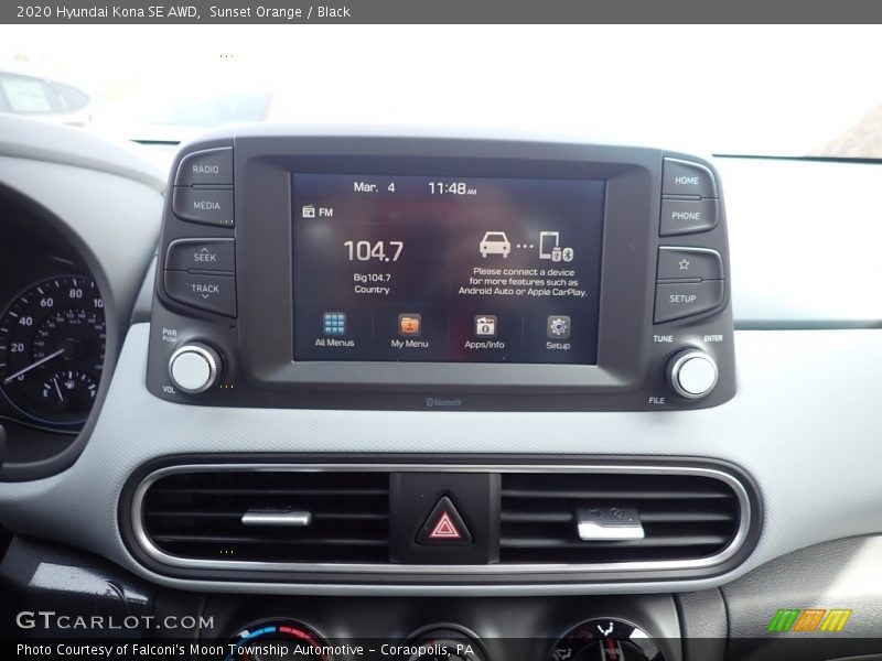 Sunset Orange / Black 2020 Hyundai Kona SE AWD