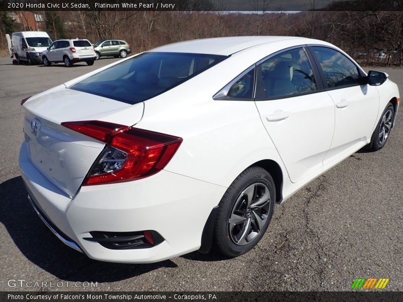 Platinum White Pearl / Ivory 2020 Honda Civic LX Sedan