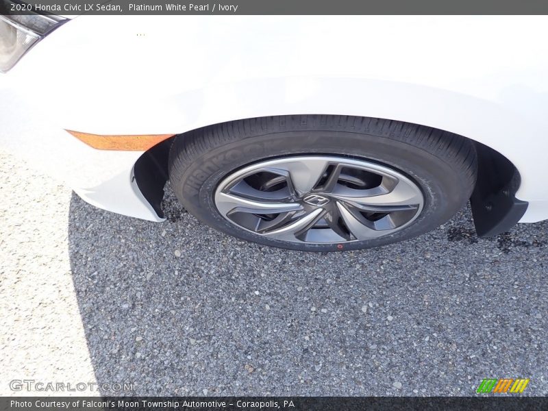 Platinum White Pearl / Ivory 2020 Honda Civic LX Sedan