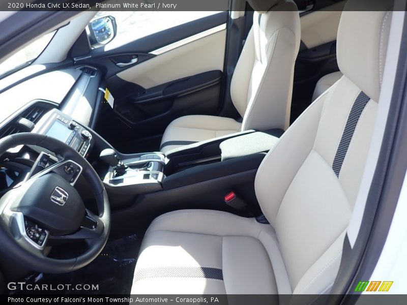 Platinum White Pearl / Ivory 2020 Honda Civic LX Sedan