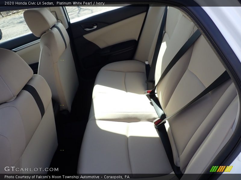 Platinum White Pearl / Ivory 2020 Honda Civic LX Sedan
