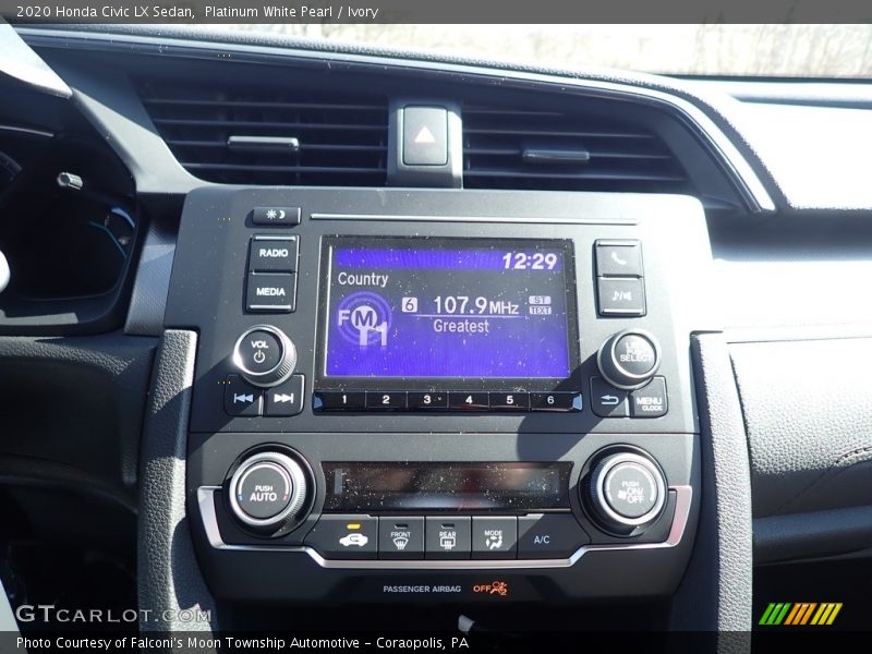 Platinum White Pearl / Ivory 2020 Honda Civic LX Sedan