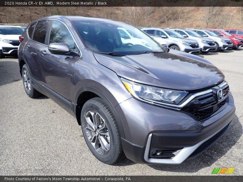 Modern Steel Metallic / Black 2020 Honda CR-V EX AWD