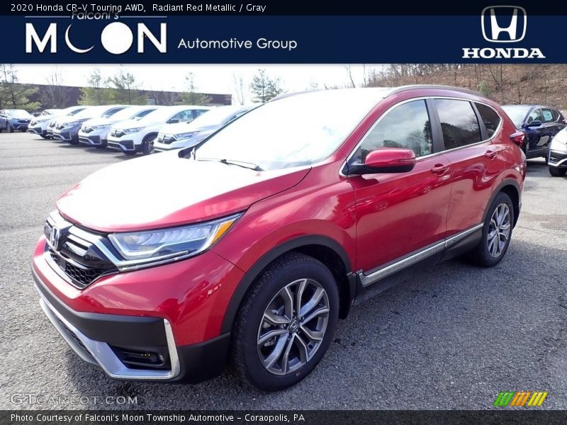Radiant Red Metallic / Gray 2020 Honda CR-V Touring AWD