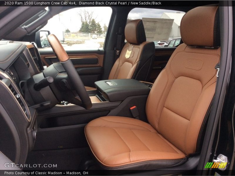 Diamond Black Crystal Pearl / New Saddle/Black 2020 Ram 1500 Longhorn Crew Cab 4x4