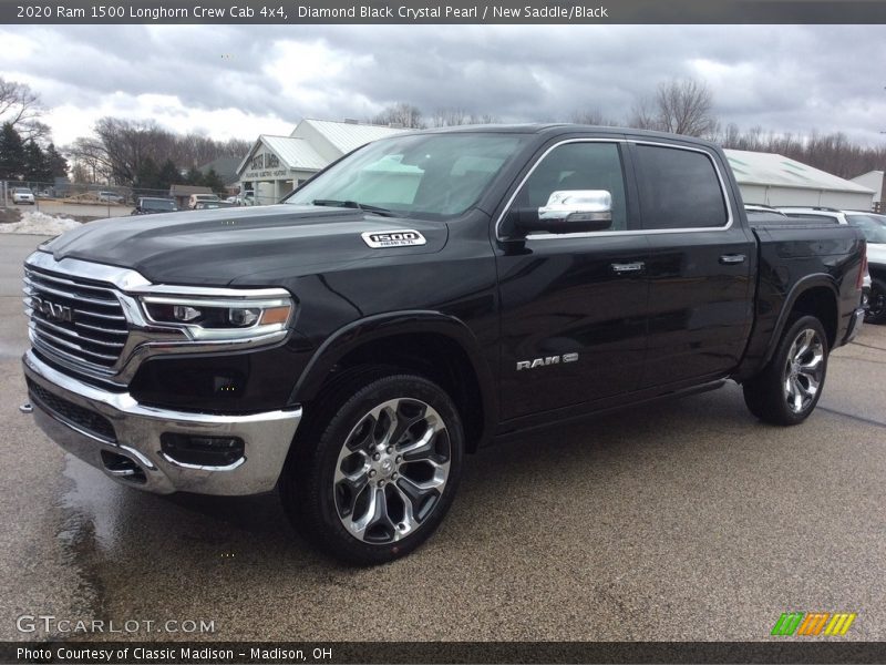 Diamond Black Crystal Pearl / New Saddle/Black 2020 Ram 1500 Longhorn Crew Cab 4x4