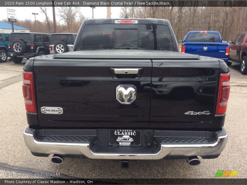 Diamond Black Crystal Pearl / New Saddle/Black 2020 Ram 1500 Longhorn Crew Cab 4x4