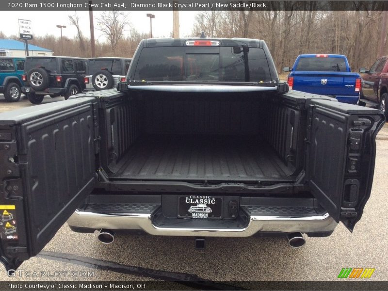 Diamond Black Crystal Pearl / New Saddle/Black 2020 Ram 1500 Longhorn Crew Cab 4x4