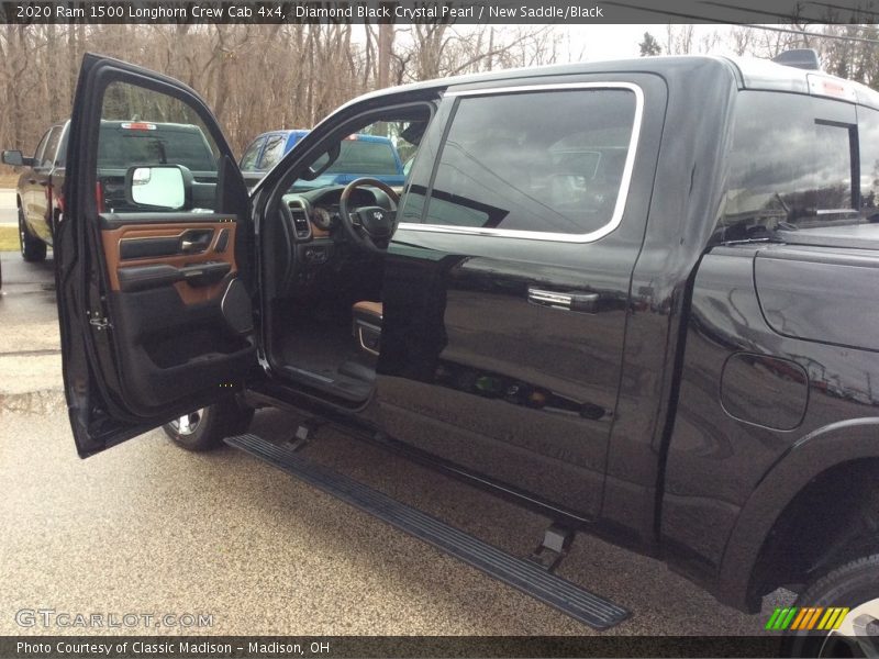 Diamond Black Crystal Pearl / New Saddle/Black 2020 Ram 1500 Longhorn Crew Cab 4x4