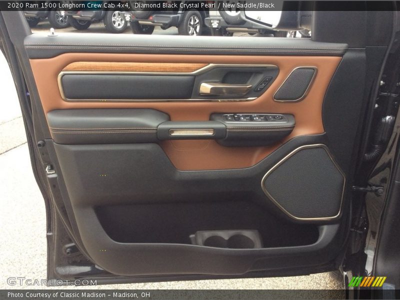 Diamond Black Crystal Pearl / New Saddle/Black 2020 Ram 1500 Longhorn Crew Cab 4x4