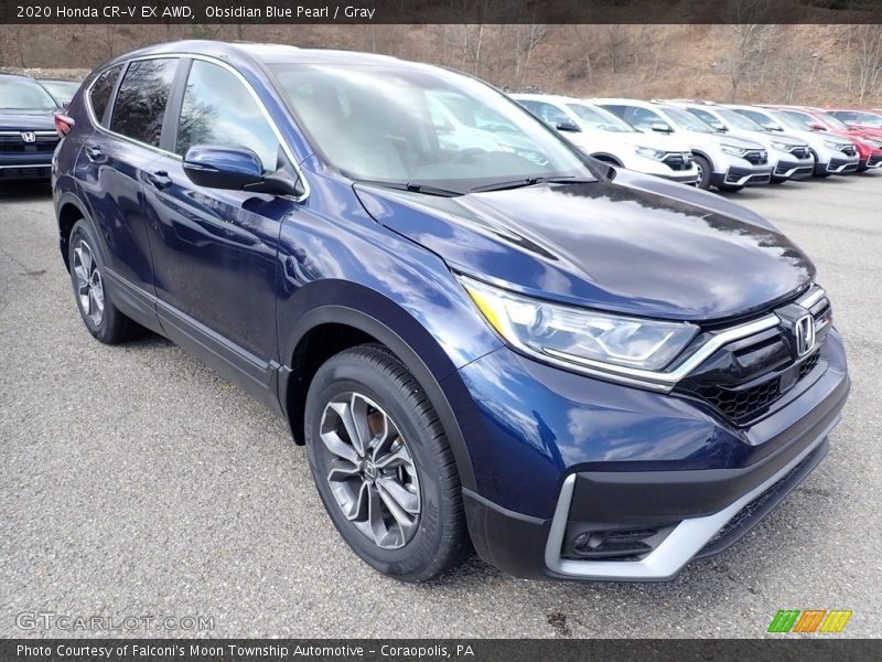 Obsidian Blue Pearl / Gray 2020 Honda CR-V EX AWD