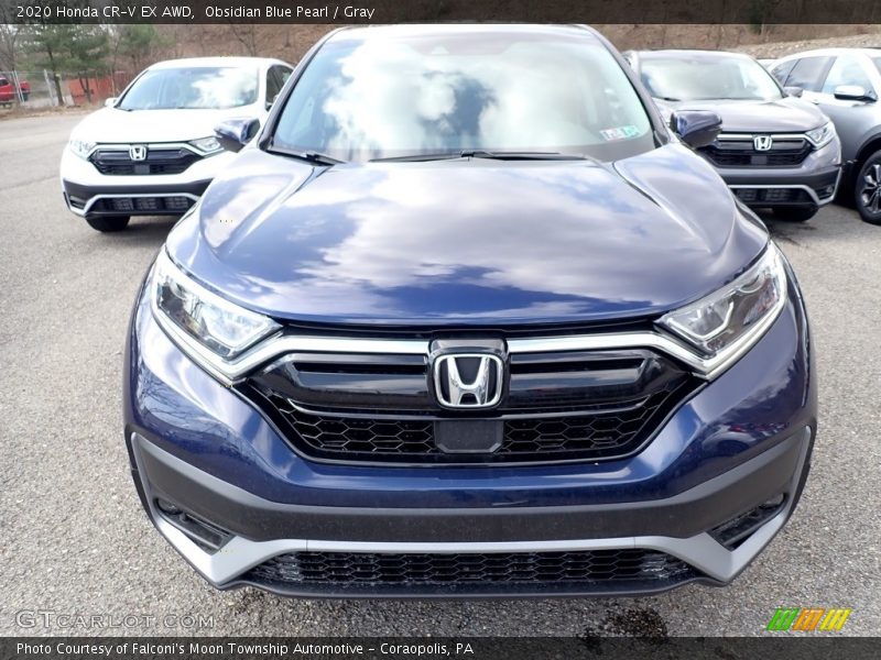 Obsidian Blue Pearl / Gray 2020 Honda CR-V EX AWD