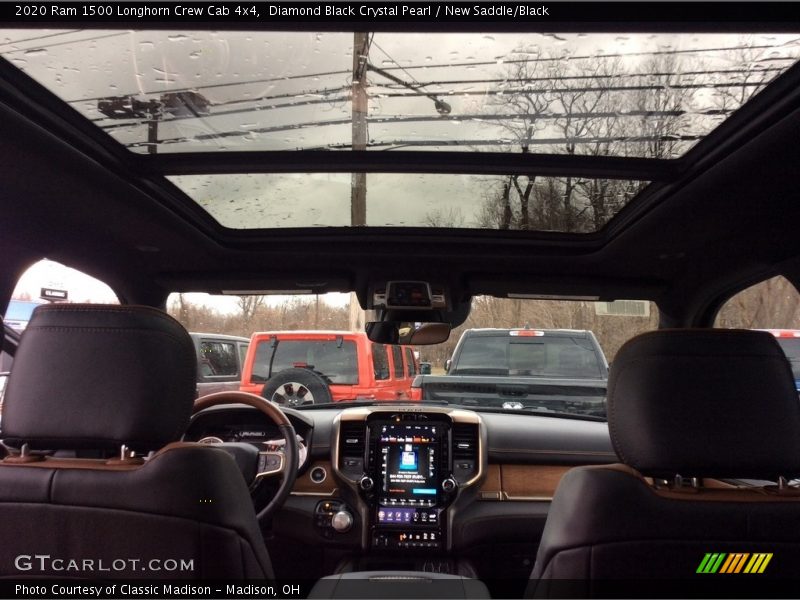 Diamond Black Crystal Pearl / New Saddle/Black 2020 Ram 1500 Longhorn Crew Cab 4x4
