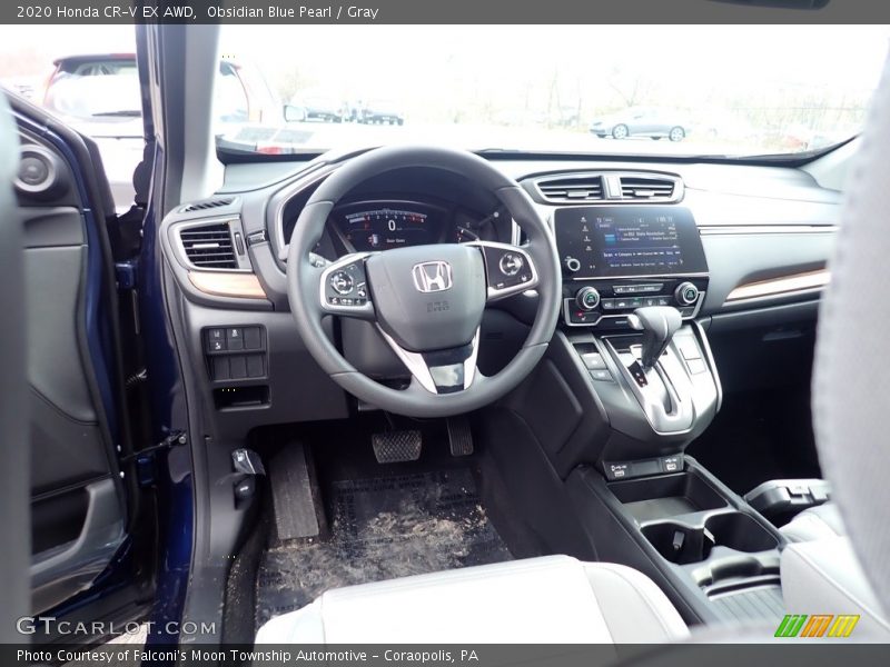 Obsidian Blue Pearl / Gray 2020 Honda CR-V EX AWD