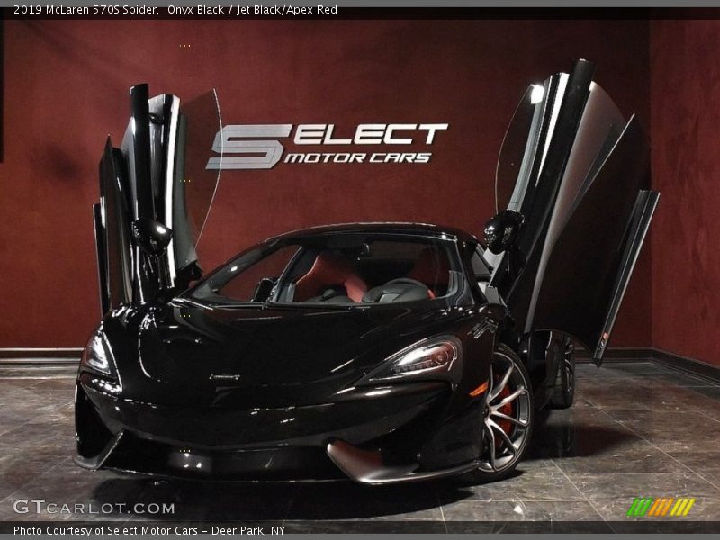 Onyx Black / Jet Black/Apex Red 2019 McLaren 570S Spider