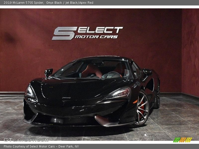 Onyx Black / Jet Black/Apex Red 2019 McLaren 570S Spider