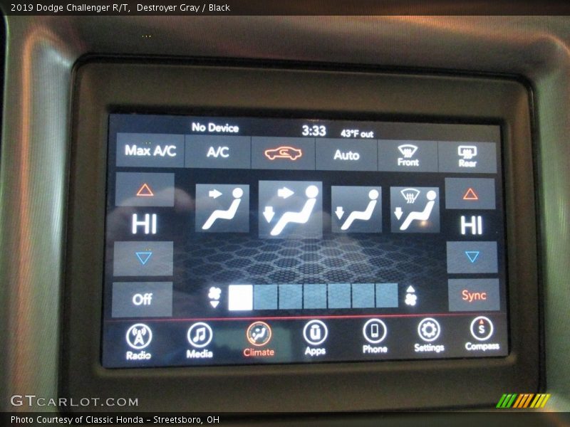 Destroyer Gray / Black 2019 Dodge Challenger R/T