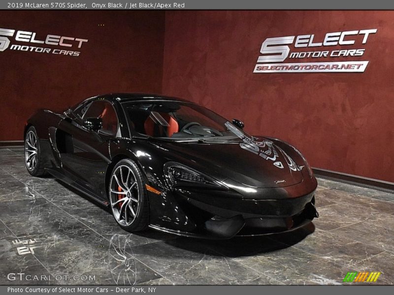 Onyx Black / Jet Black/Apex Red 2019 McLaren 570S Spider