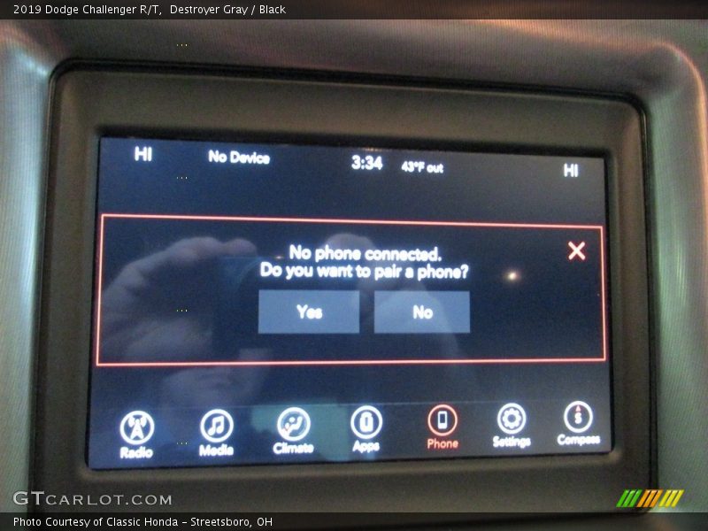 Destroyer Gray / Black 2019 Dodge Challenger R/T