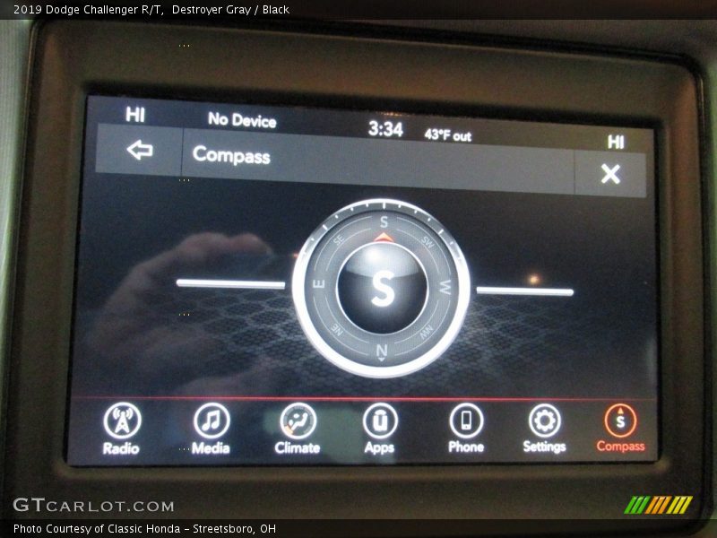 Destroyer Gray / Black 2019 Dodge Challenger R/T