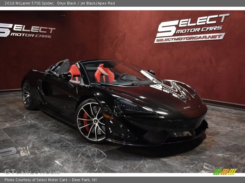 Onyx Black / Jet Black/Apex Red 2019 McLaren 570S Spider