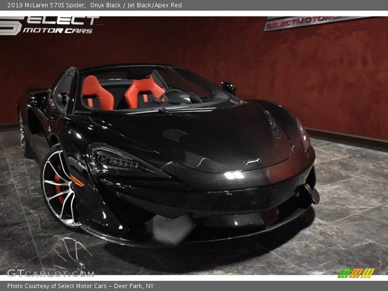 Onyx Black / Jet Black/Apex Red 2019 McLaren 570S Spider