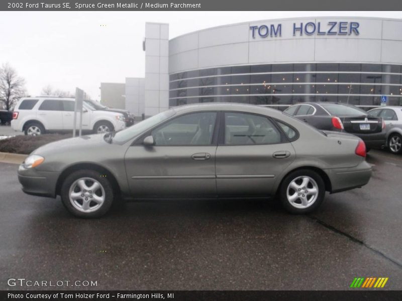Spruce Green Metallic / Medium Parchment 2002 Ford Taurus SE