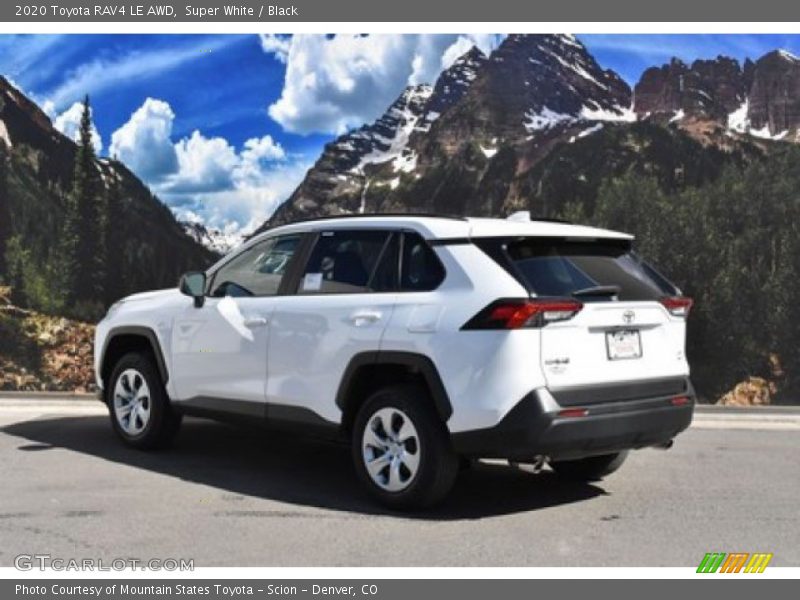 Super White / Black 2020 Toyota RAV4 LE AWD