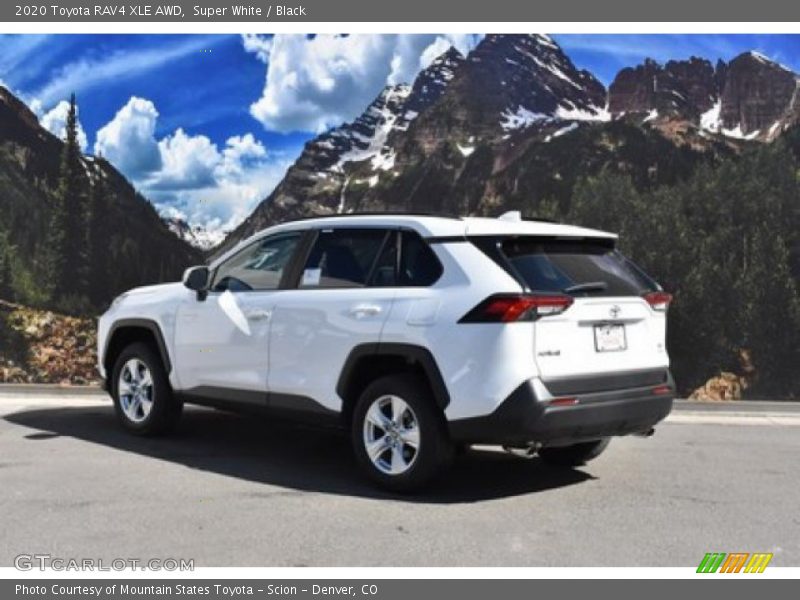 Super White / Black 2020 Toyota RAV4 XLE AWD