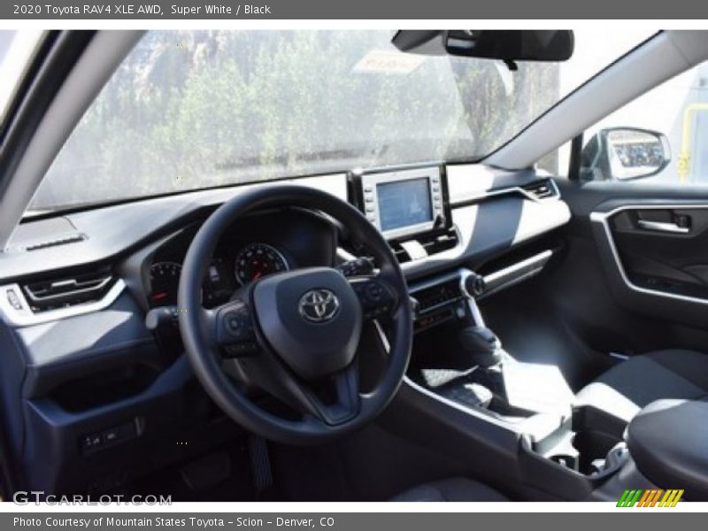 Super White / Black 2020 Toyota RAV4 XLE AWD