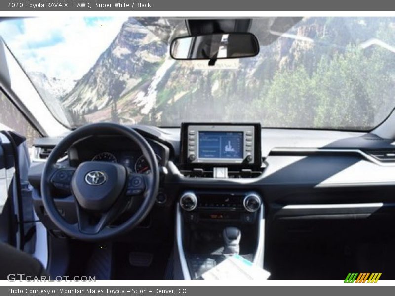 Super White / Black 2020 Toyota RAV4 XLE AWD
