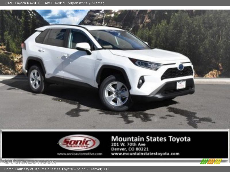 Super White / Nutmeg 2020 Toyota RAV4 XLE AWD Hybrid