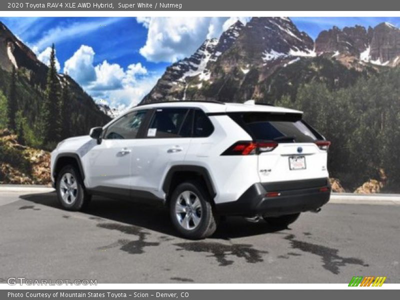 Super White / Nutmeg 2020 Toyota RAV4 XLE AWD Hybrid