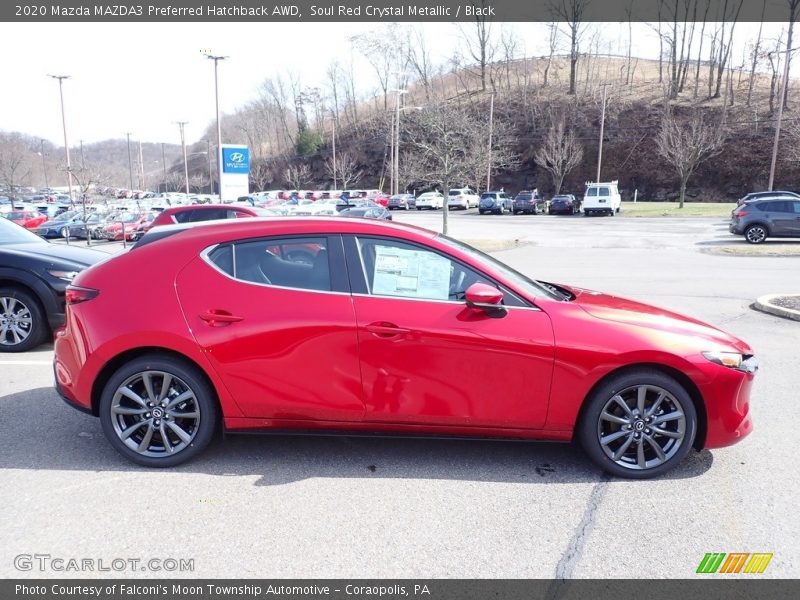 Soul Red Crystal Metallic / Black 2020 Mazda MAZDA3 Preferred Hatchback AWD