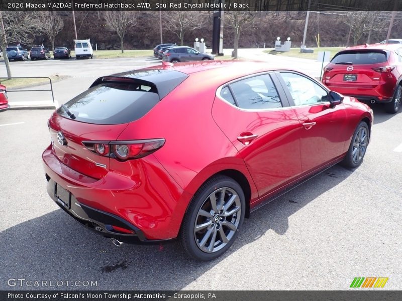 Soul Red Crystal Metallic / Black 2020 Mazda MAZDA3 Preferred Hatchback AWD