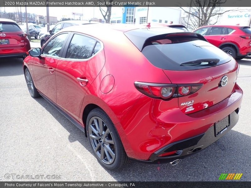 Soul Red Crystal Metallic / Black 2020 Mazda MAZDA3 Preferred Hatchback AWD