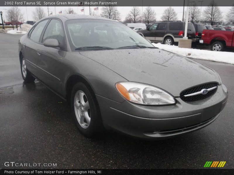 Spruce Green Metallic / Medium Parchment 2002 Ford Taurus SE