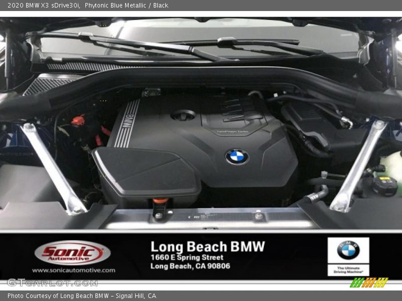 Phytonic Blue Metallic / Black 2020 BMW X3 sDrive30i