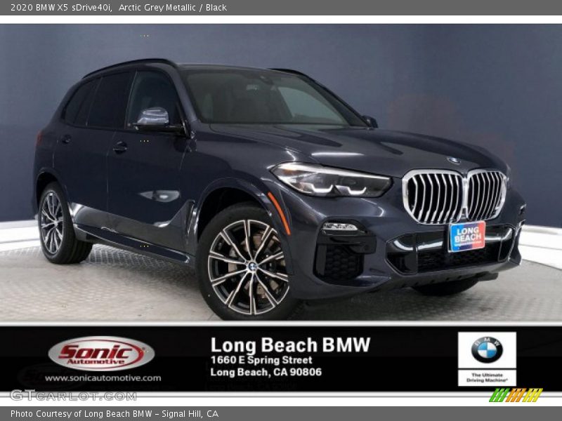 Arctic Grey Metallic / Black 2020 BMW X5 sDrive40i