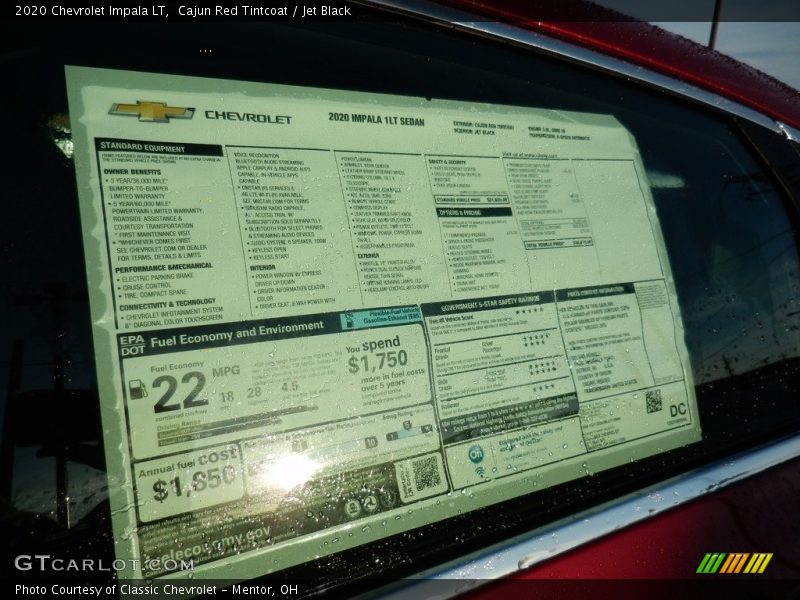 Cajun Red Tintcoat / Jet Black 2020 Chevrolet Impala LT