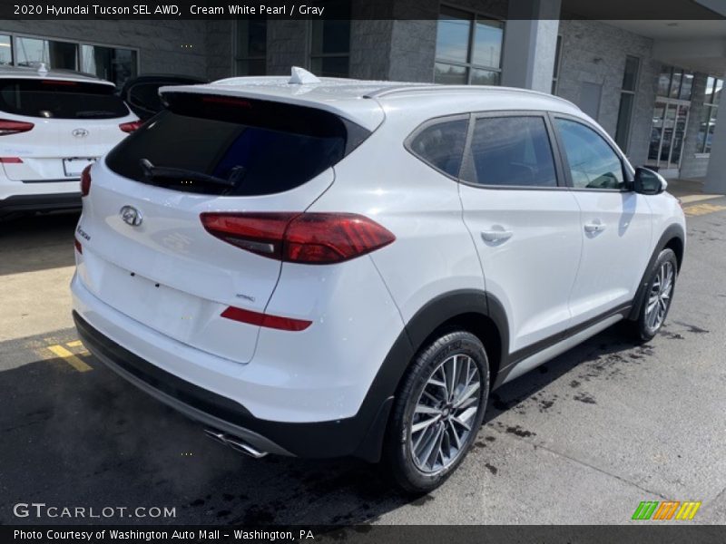 Cream White Pearl / Gray 2020 Hyundai Tucson SEL AWD