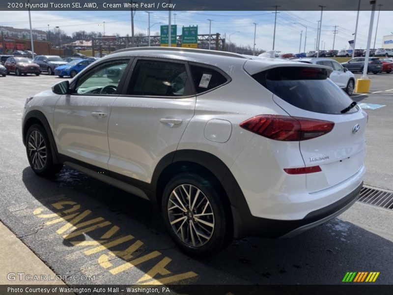 Cream White Pearl / Gray 2020 Hyundai Tucson SEL AWD