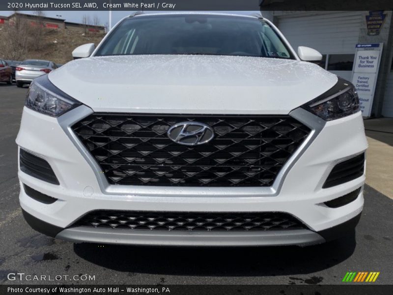 Cream White Pearl / Gray 2020 Hyundai Tucson SEL AWD